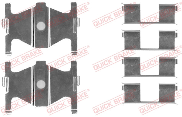 Set accesorii, placute frana puntea spate (1091754 QBK) HYUNDAI