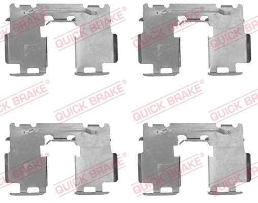 Set accesorii, placute frana puntea spate (1091760 QBK) LEXUS,TOYOTA