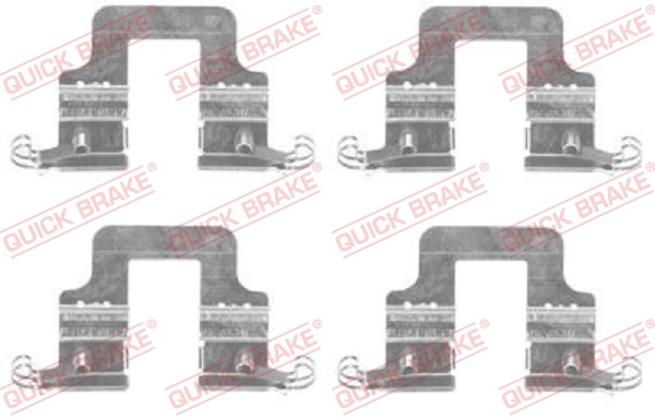 Set accesorii, placute frana puntea spate (1091766 QBK) AUDI