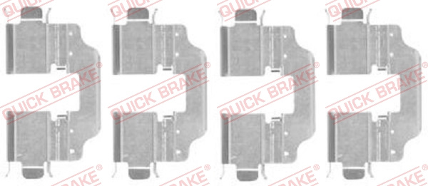 Set accesorii, placute frana puntea spate (1091773 QBK) RENAULT