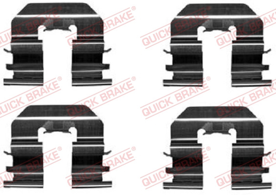 Set accesorii, placute frana puntea spate (1091780 QBK) HYUNDAI,KIA,PEUGEOT
