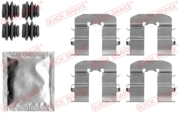 Set accesorii, placute frana puntea spate (1091814 QBK) HYUNDAI