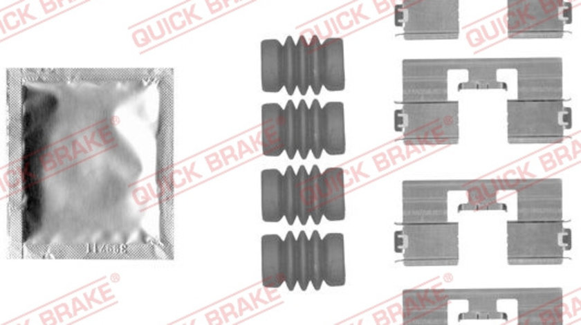 Set accesorii, placute frana puntea spate (1091818 QBK) CHEVROLET,Citroen,OPEL,VAUXHALL