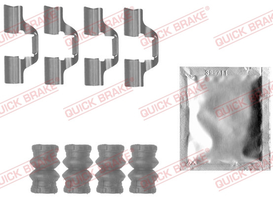 Set accesorii, placute frana puntea spate (1091827 QBK) RENAULT,TOYOTA