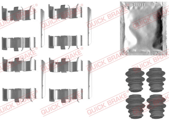 Set accesorii, placute frana puntea spate (1091831 QBK) HYUNDAI