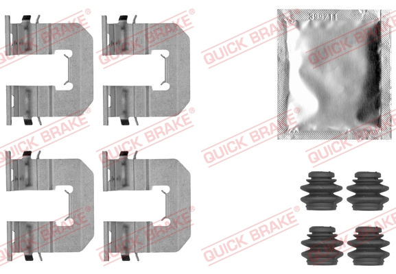 Set accesorii, placute frana puntea spate (1091856 QBK) HYUNDAI,KIA