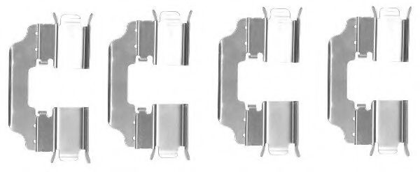 Set accesorii, placute frana RENAULT KANGOO BE BOP (KW0/1) (2009 - 2016) TEXTAR 82076100 piesa NOUA