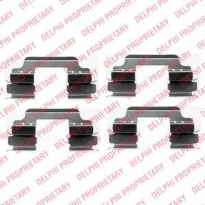 Set accesorii, placute frana RENAULT KANGOO / GRAND KANGOO (KW0/1) (2008 - 2016) DELPHI LX0405 piesa...