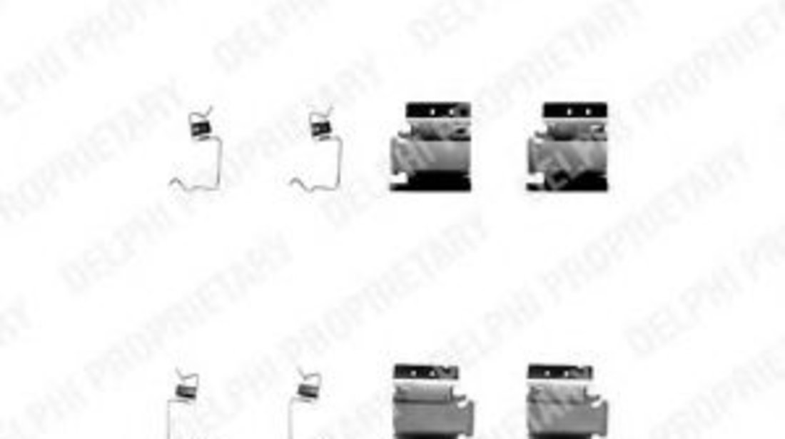 Set accesorii, placute frana RENAULT SCENIC II (JM0/1) (2003 - 2009) DELPHI LX0313 piesa NOUA