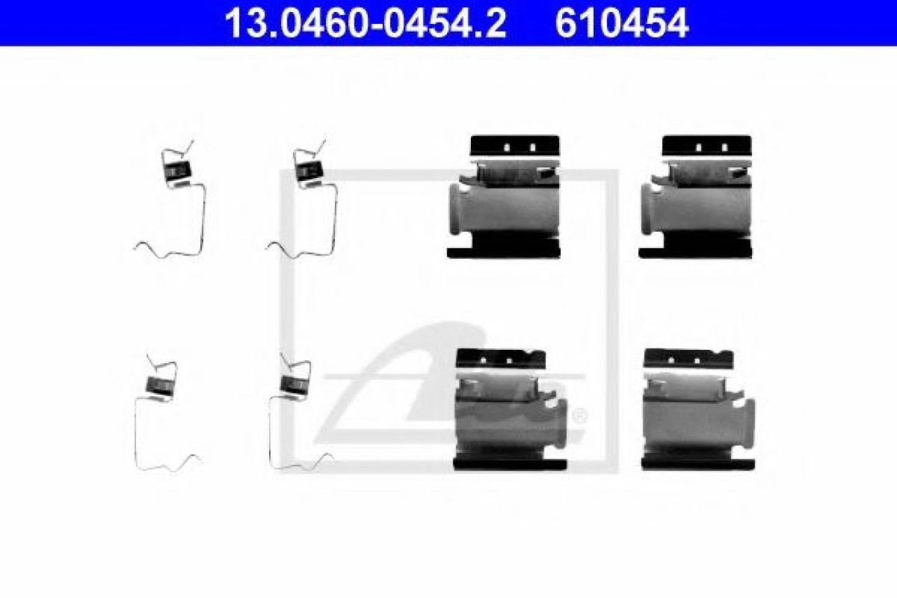 Set accesorii, placute frana TOYOTA AVENSIS Combi (T25) (2003 - 2008) ATE 13.0460-0454.2 piesa NOUA