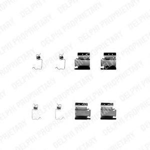 Set accesorii, placute frana TOYOTA COROLLA Limuzina (E15) (2006 - 2016) DELPHI LX0313 piesa NOUA