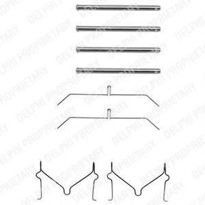 Set accesorii, placute frana TOYOTA HILUX II pick-up (LN8, RN5, LN6, YN6, YN5, LN5, RN6) (1983 - 2005) DELPHI LX0145 piesa NOUA