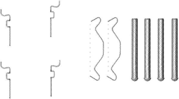 Set accesorii, placute frana TOYOTA PRIUS Hatchback (NHW2) (2003 - 2009) METZGER 109-1683 piesa NOUA