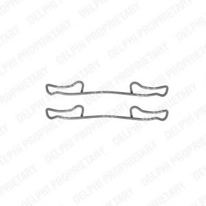 Set accesorii, placute frana VW LT II platou / sasiu (2DC, 2DF, 2DG, 2DL, 2DM) (1996 - 2006) DELPHI LX0294 piesa NOUA