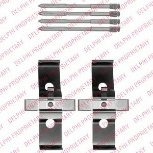 Set accesorii, placute frana VW TOUAREG (7LA, 7L6, 7L7) (2002 - 2010) DELPHI LX0548 piesa NOUA