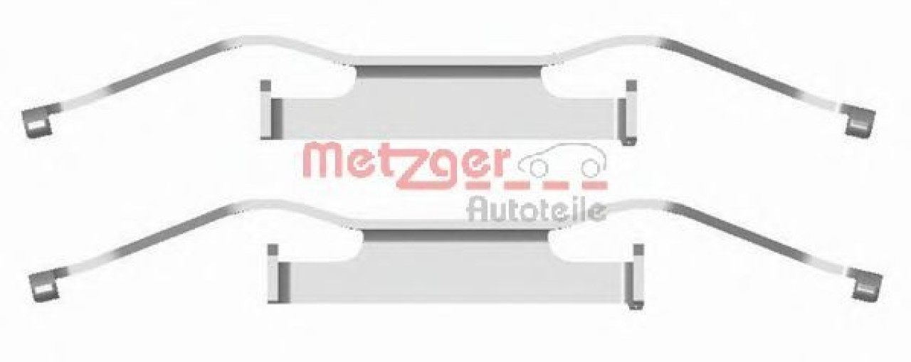 Set accesorii, placute frana VW TRANSPORTER IV caroserie (70XA) (1990 - 2003) METZGER 109-1680 piesa NOUA