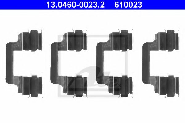 Set accesorii, placute frana VW TRANSPORTER V bus (7HB, 7HJ, 7EB, 7EJ, 7EF, 7EG, 7HF, 7EC) (2003 - 2016) ATE 13.0460-0023.2 piesa NOUA