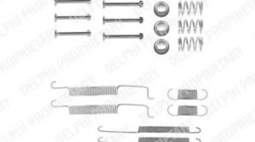 Set accesorii, sabot de frana AUDI A2 (8Z0) (2000 - 2005) DELPHI LY1026 piesa NOUA