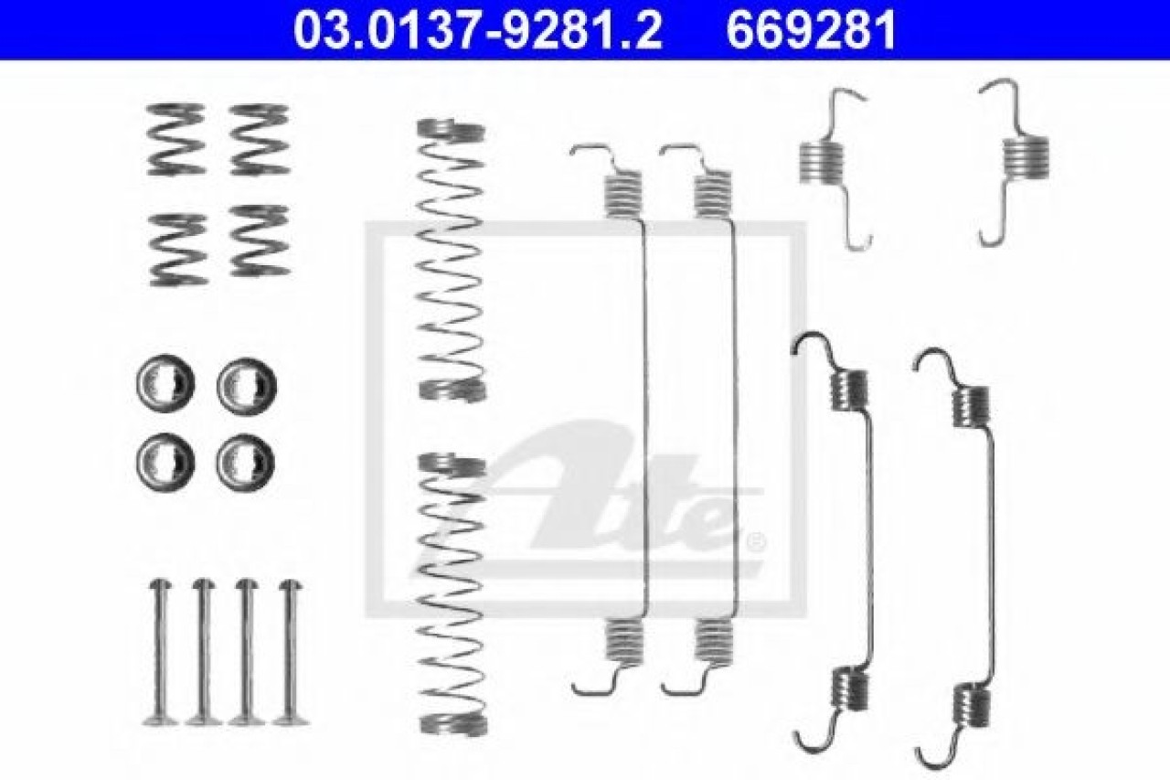 Set accesorii, sabot de frana CITROEN C4 CACTUS (2014 - 2016) ATE 03.0137-9281.2 piesa NOUA