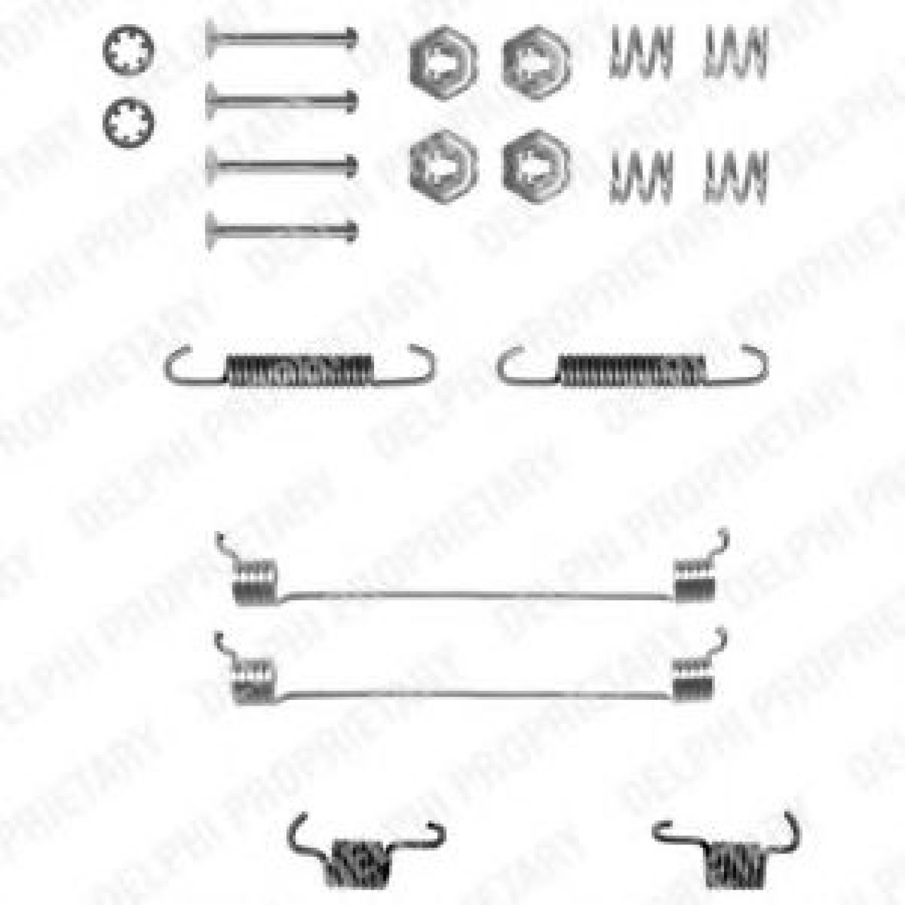 Set accesorii, sabot de frana CITROEN XSARA Cupe (N0) (1998 - 2005) DELPHI LY1055 piesa NOUA