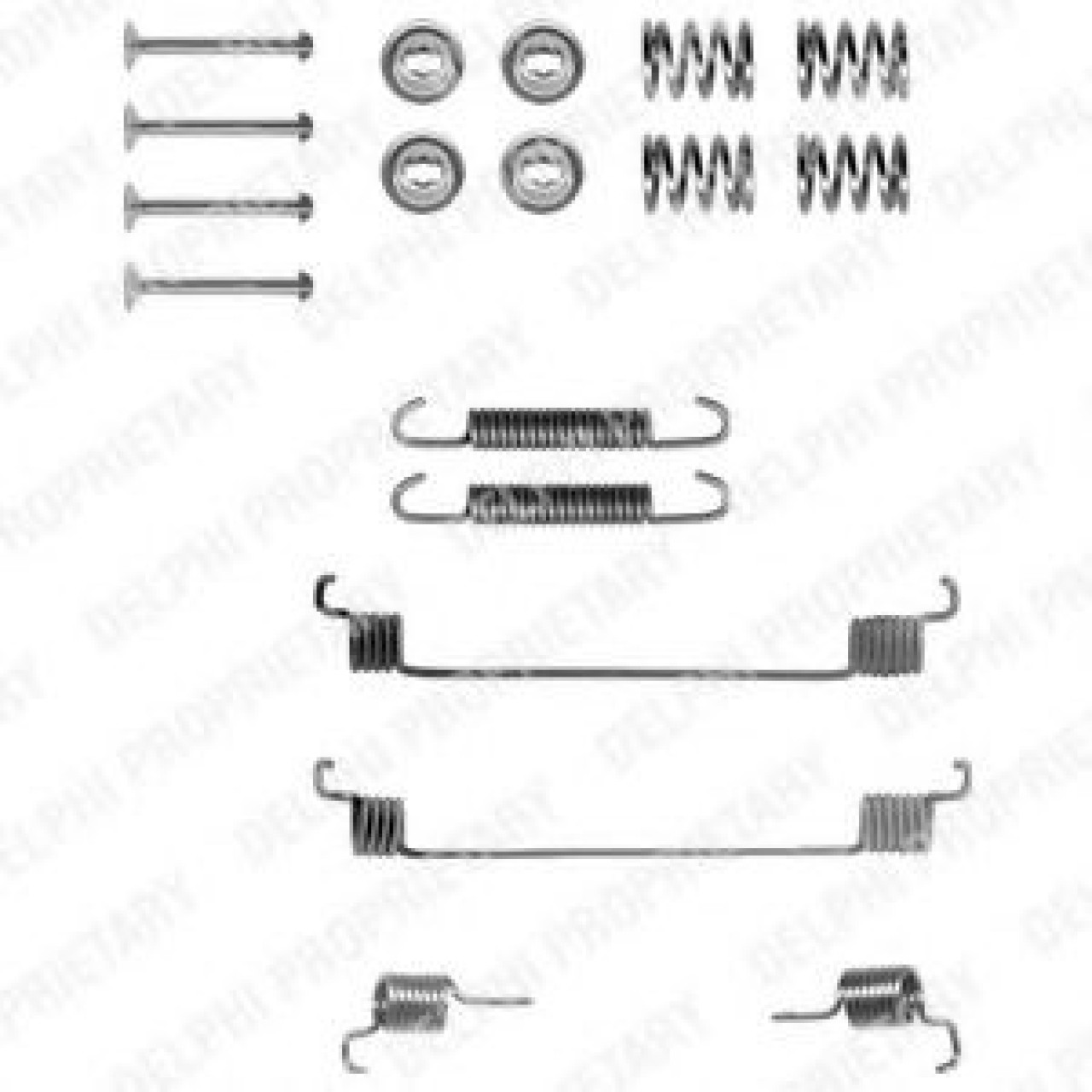 Set accesorii, sabot de frana DACIA SANDERO (2008 - 2016) DELPHI LY1061 piesa NOUA