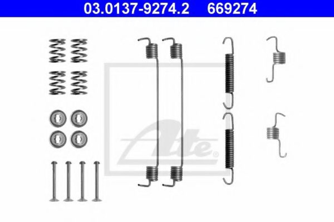 Set accesorii, sabot de frana DACIA SANDERO II (2012 - 2016) ATE 03.0137-9274.2 piesa NOUA