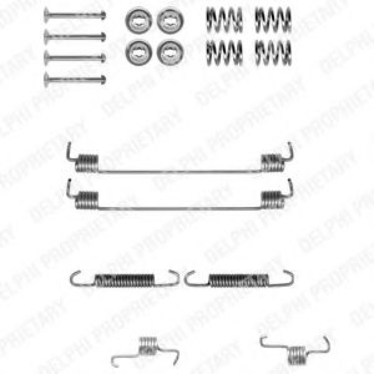 Set accesorii, sabot de frana DACIA SANDERO II (2012 - 2016) DELPHI LY1303 piesa NOUA