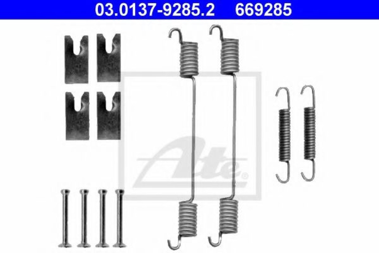 Set accesorii, sabot de frana FIAT DUCATO bus (244) (2002 - 2016) ATE 03.0137-9285.2 piesa NOUA