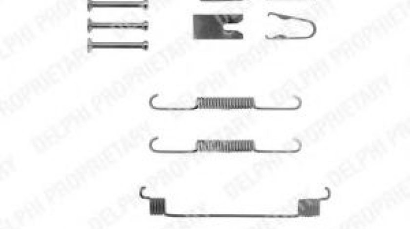 Set accesorii, sabot de frana FIAT GRANDE PUNTO (199) (2005 - 2016) DELPHI LY1287 piesa NOUA