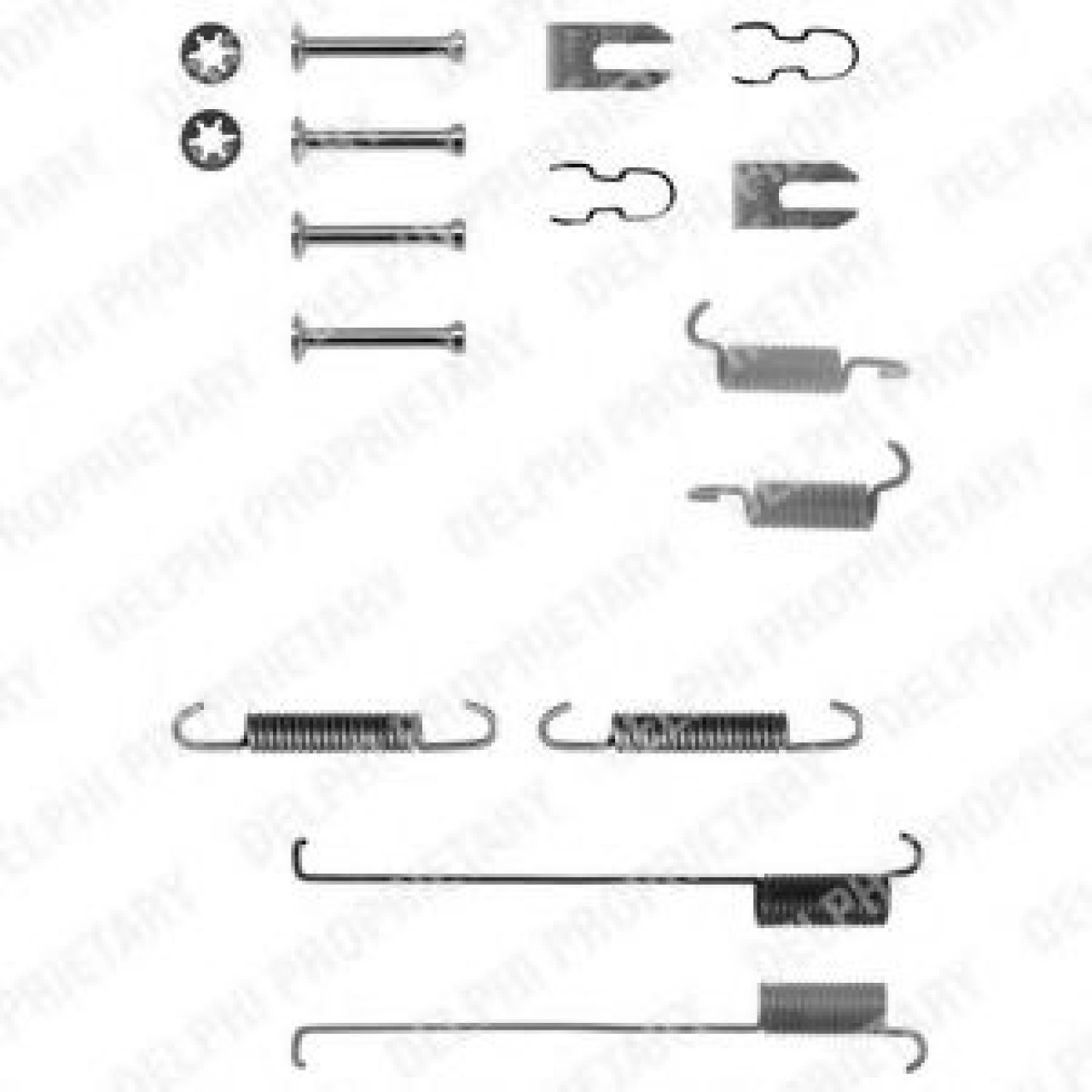 Set accesorii, sabot de frana FIAT PANDA (169) (2003 - 2016) DELPHI LY1214 piesa NOUA