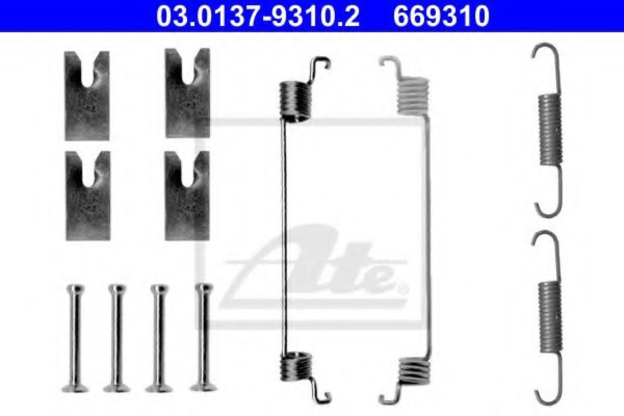 Set accesorii, sabot de frana FIAT PUNTO EVO (199) (2008 - 2016) ATE 03.0137-9310.2 piesa NOUA