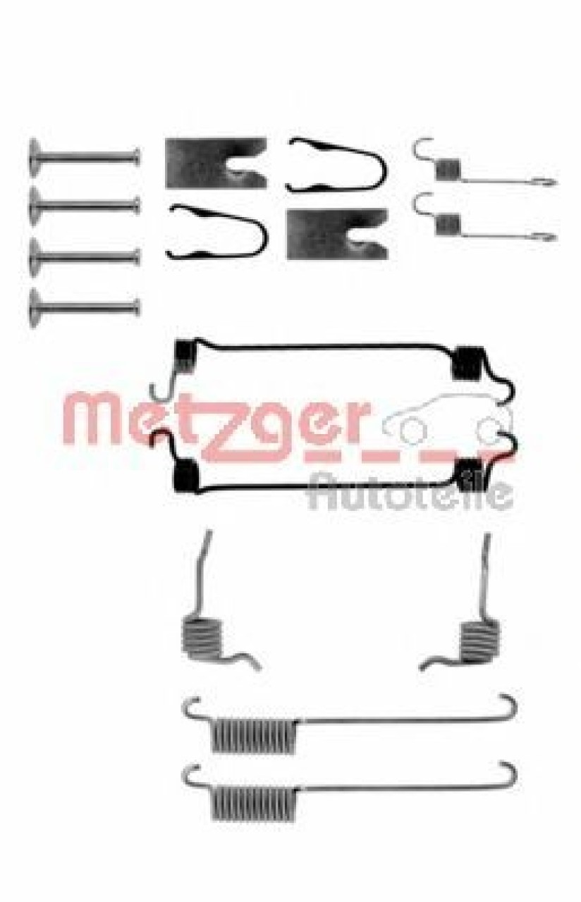 Set accesorii, sabot de frana FORD COURIER (J3, J5) (1996 - 2016) METZGER 105-0751 piesa NOUA