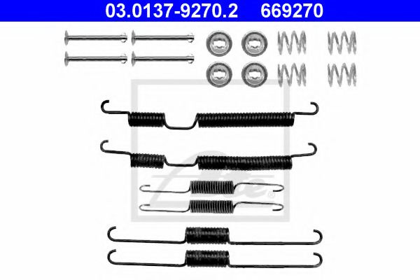 Set accesorii, sabot de frana HYUNDAI COUPE (RD) (1996 - 2002) ATE 03.0137-9270.2 piesa NOUA