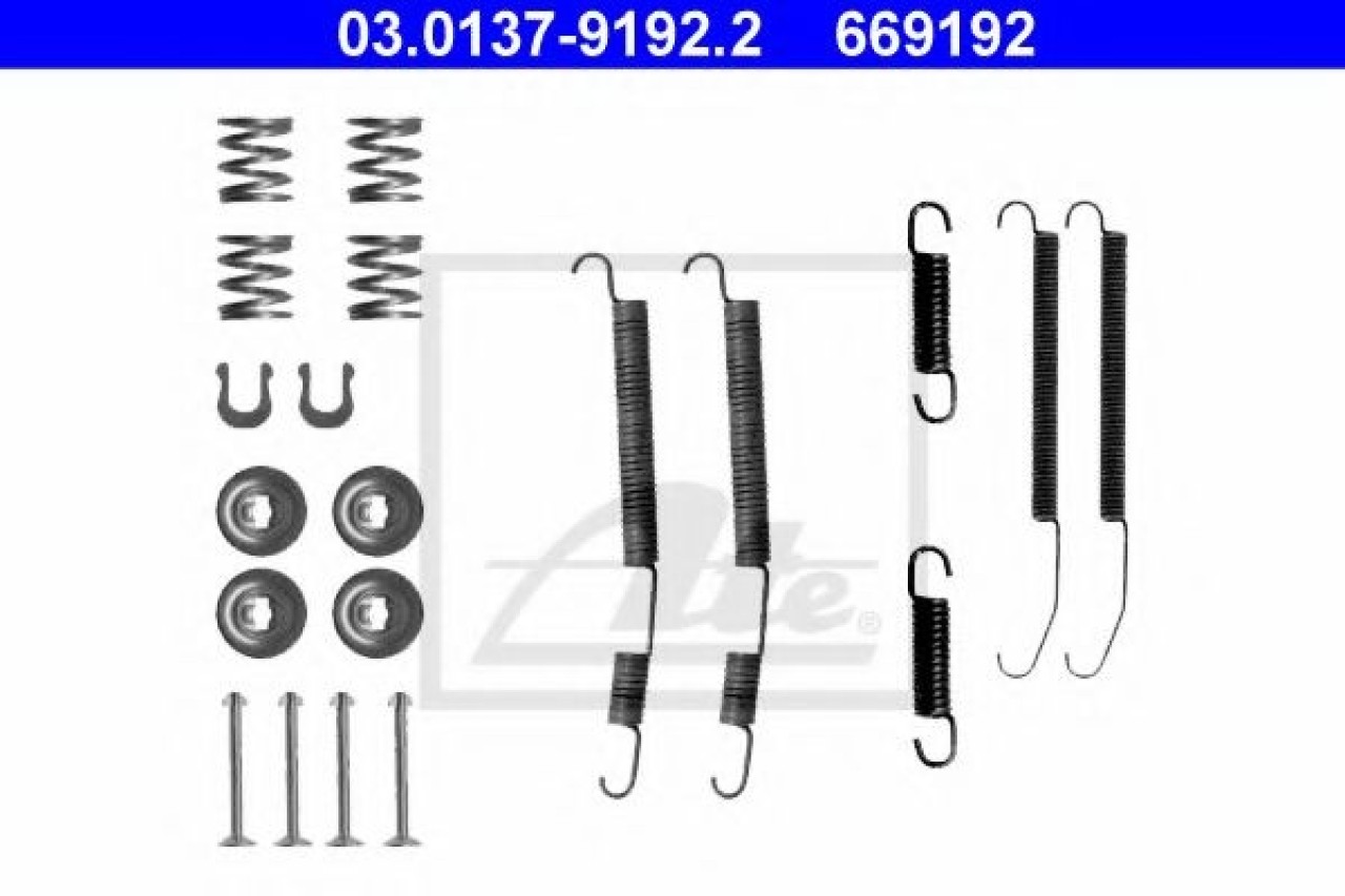 Set accesorii, sabot de frana MITSUBISHI CARISMA (DA) (1995 - 2006) ATE 03.0137-9192.2 piesa NOUA