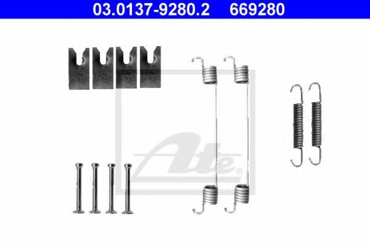 Set accesorii, sabot de frana NISSAN MICRA III (K12) (2003 - 2010) ATE 03.0137-9280.2 piesa NOUA