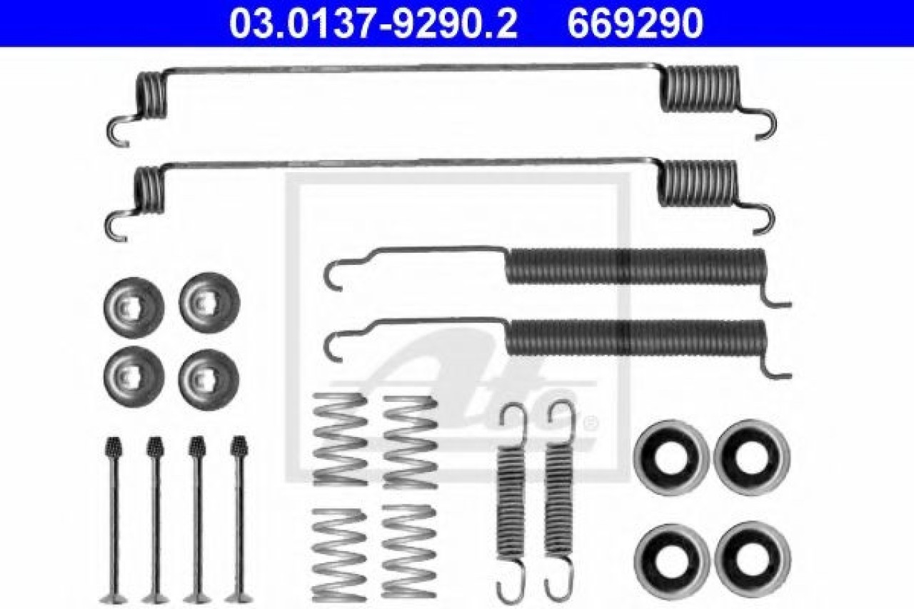 Set accesorii, sabot de frana NISSAN PICK UP III (D22) (1997 - 2016) ATE 03.0137-9290.2 piesa NOUA