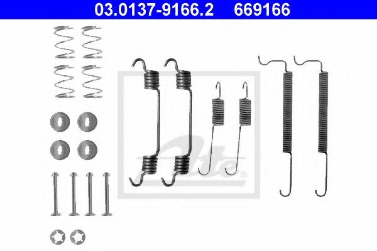 Set accesorii, sabot de frana OPEL ASTRA F Hatchback (53, 54, 58, 59) (1991 - 1998) ATE 03.0137-9166.2 piesa NOUA