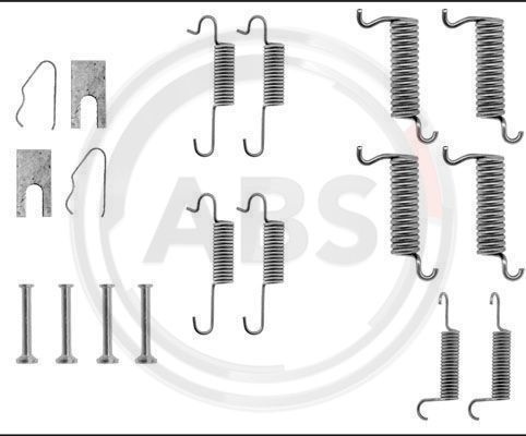 Set accesorii, sabot de frana puntea spate (0536Q ABS) AUDI,VW