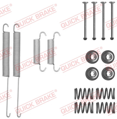 Set accesorii, sabot de frana puntea spate (1050026 QBK) FORD,VW