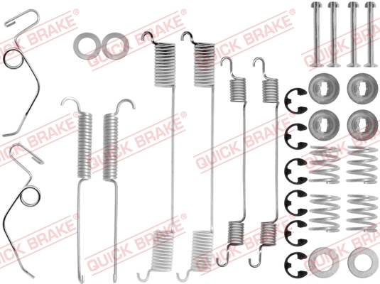 Set accesorii, sabot de frana puntea spate (1050642 QBK) FORD,LTI