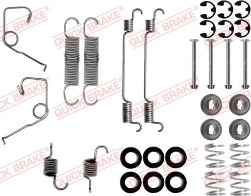 Set accesorii, sabot de frana puntea spate (1050705 QBK) FORD