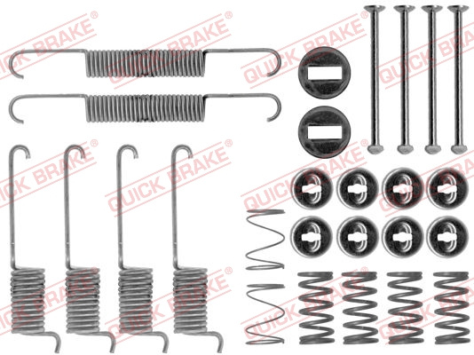 Set accesorii, sabot de frana puntea spate (1050715 QBK) MERCEDES-BENZ