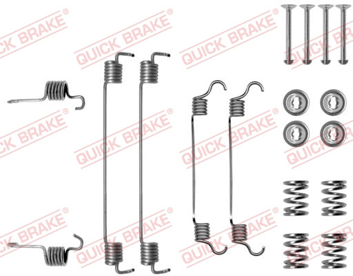Set accesorii, sabot de frana puntea spate (1050784 QBK) MITSUBISHI
