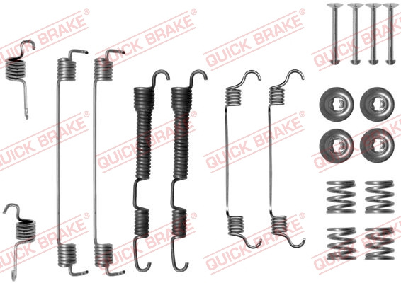 Set accesorii, sabot de frana puntea spate (1050786 QBK) MITSUBISHI