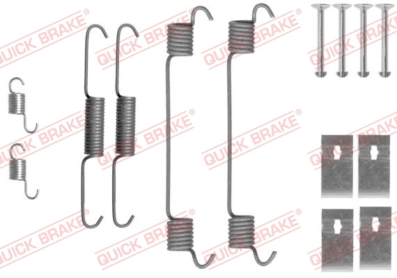 Set accesorii, sabot de frana puntea spate (1050860 QBK) SUZUKI