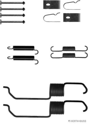 Set accesorii, sabot de frana puntea spate (J3563010 JAKOPARTS) FORD,MAZDA