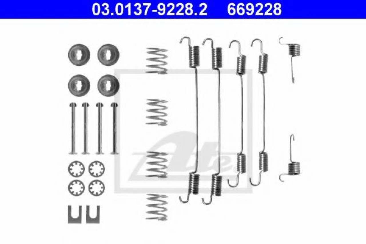 Set accesorii, sabot de frana RENAULT KANGOO (KC0/1) (1997 - 2007) ATE 03.0137-9228.2 piesa NOUA
