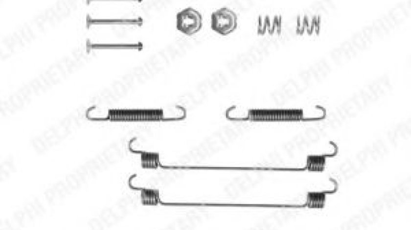 Set accesorii, sabot de frana RENAULT MEGANE II (BM0/1, CM0/1) (2002 - 2011) DELPHI LY1112 piesa NOUA