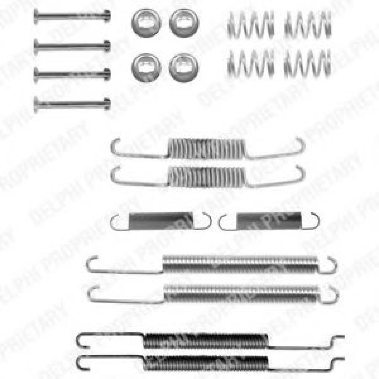 Set accesorii, sabot de frana VW PASSAT (3A2, 35I) (1988 - 1997) DELPHI LY1206 piesa NOUA
