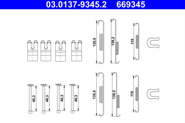 Set Accesorii Saboti Ate Toyota 03.0137-9345.2